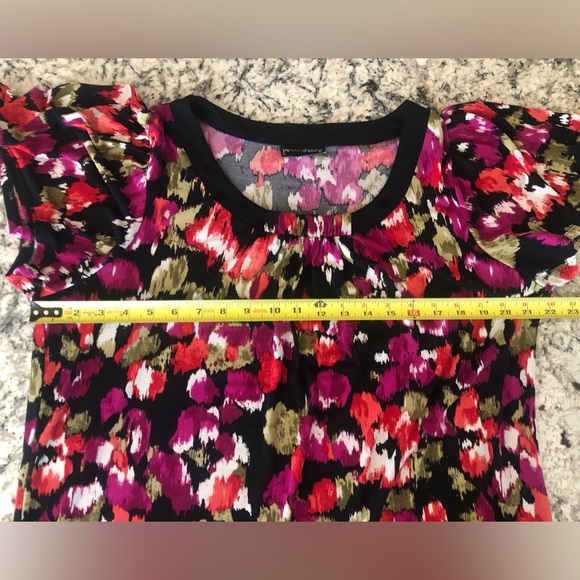 jms Easy Dressing Floral Short Sleeve Blouse Women’s Plus  Size XXL - Picture 7 of 12